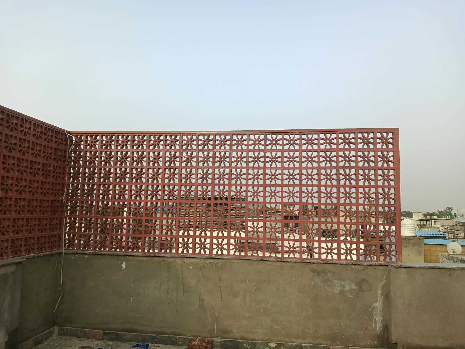 Floral CNC Laser Cut Decorative Terrace Boundary Screen