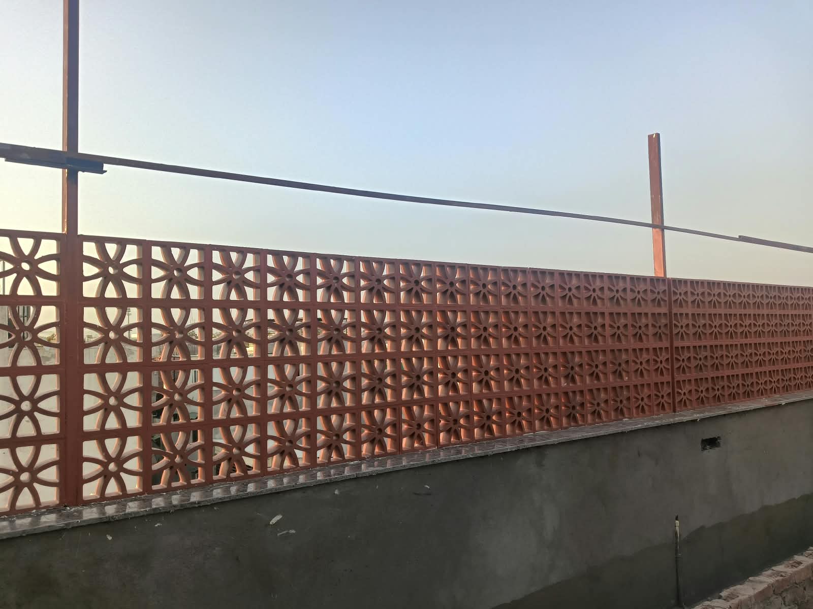 Extended Floral Laser-Cut Roof Boundary Grill